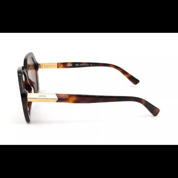 MCM Havana Modified Rectangle Sunglasses - Picture 3 of 3